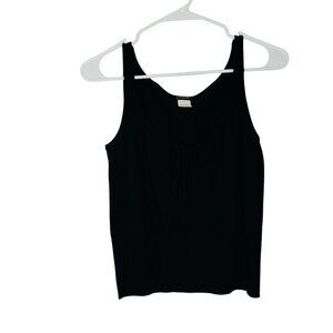 J. Crew Tank Top In Merino Wool Black Size M Medium Draw String